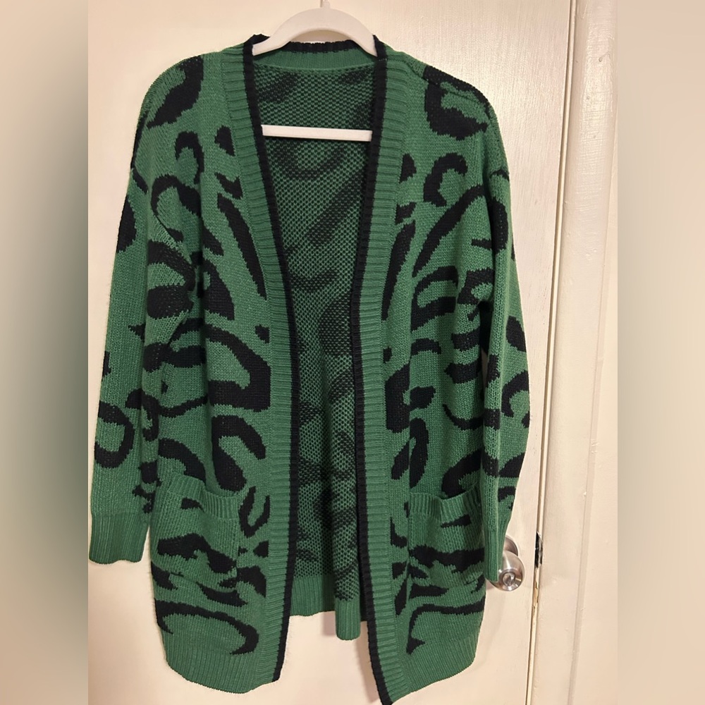 NWOT Shein Green Cardigan